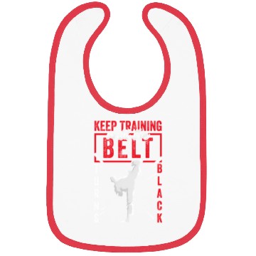 Discover Keep Training il The Belt Turns Black Bibs