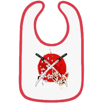 Discover Ancient Japanese Cherry Blossom Samurai Katana Swo Bibs