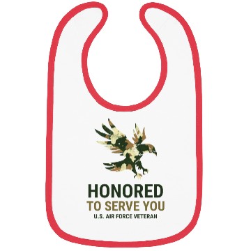 Discover Honored To Serve You Us Air Force Vetera Bibs