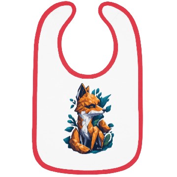 Discover Tangram Fox Bibs