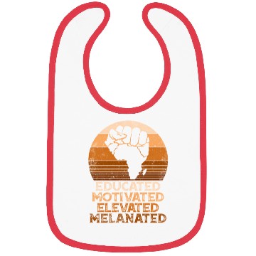 Discover Juneteenth Educated Motivated Elevated Melanated M Bibs