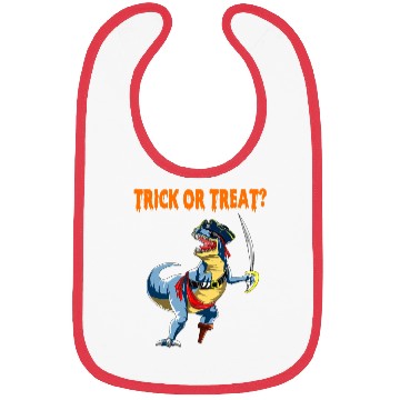 Discover Trick or Treat Halloween Dinosaur T rex Pirate Bibs