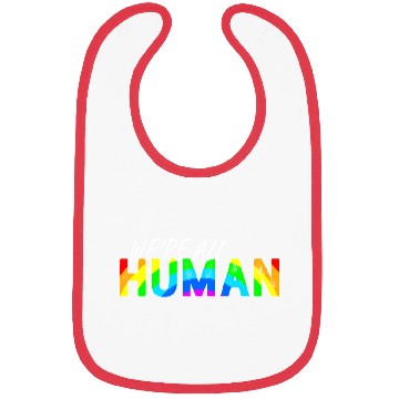Discover We're all human Rainbow LGBT Pride Bibs