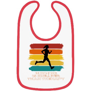 Discover Running Is Cheaper Than Therapy Bibs