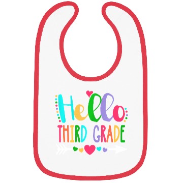 Discover Hello Third Grade Heart Teacher Student Back To Bibs