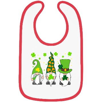 Discover St Patrick'S Day Three Gnomes Shamrock Irish Bibs