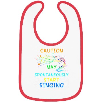 Discover Singing Music Lover Caution May Spontaneously Bibs