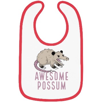 Discover Awesome Possum Funny Design Trash Lover Bibs