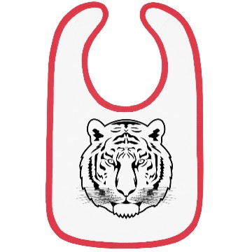 Discover tiger head silhouette Bibs