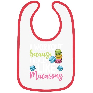 Discover Funny Macaron Workout Ice Cream Sandwich Macaron Bibs
