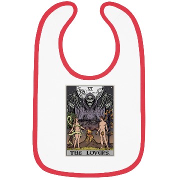 Discover The Tarot Card Halloween Grim Reaper Gothic Horror Bibs
