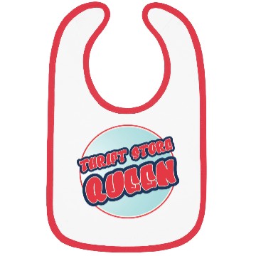 Discover Thrift Store Queen red blue Bibs