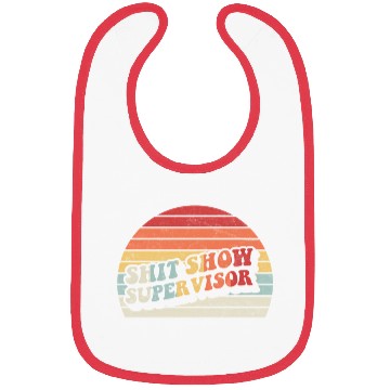 Discover Retro Shit Show Supervisor Hilarious Vintage Bibs
