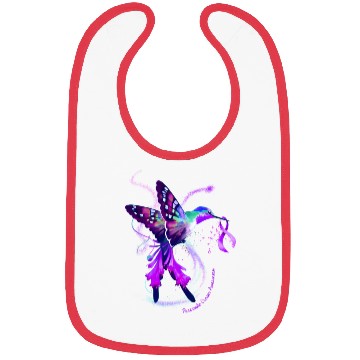 Discover Hummingbird Purple Ribbon Pancreatic Cancer Bibs