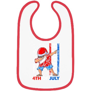 Discover Summer Santa Dabbing Happy Christmas In July 4th Bibs