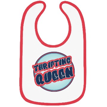 Discover Thrifting Queen red blue Bibs