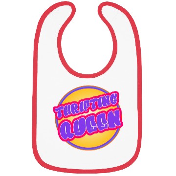Discover Thrifting Queen purple yellow Bibs