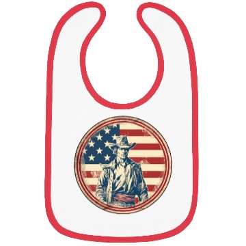 Discover American Flag Cowboy Design Bibs