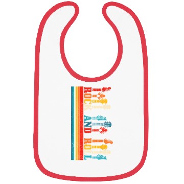 Discover Rock & Roll Guitar Player Guitarist Vintage Rock Bibs