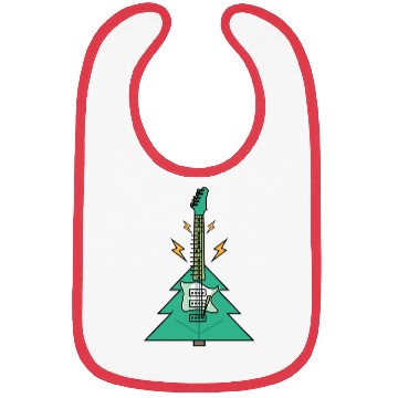 Discover Electric Green Guitar On Christmas Tree Bibs