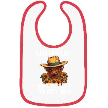 Discover Cory Heifer Highland Cow With Sunflowers Farm Bibs