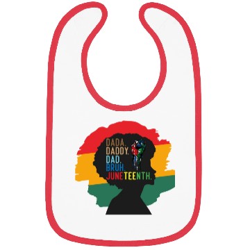 Discover Dada Daddy Dad Bruh Retro Juneteenth Fathers Day Bibs