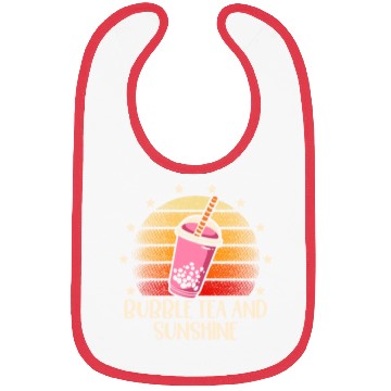 Discover Bubble Tea And Sunshine Boba Tea Drinker Bibs