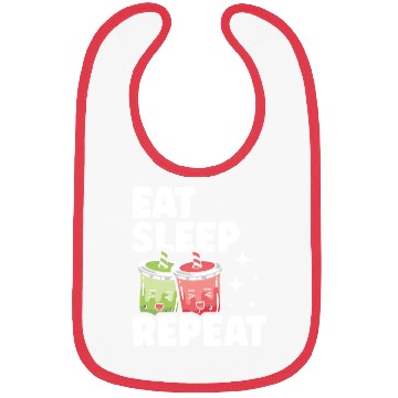 Discover Eat Sleep Boba Tea Repeat Bubble Tea Lover Drinker Bibs
