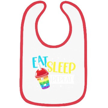 Discover Eat Sleep Boba Tea Repeat Bubble Tea Lover Drinker Bibs