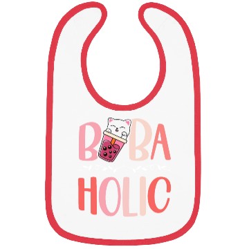 Discover Bobaholic Bubble Tea Lover Boba Tea Drinker Korean Bibs