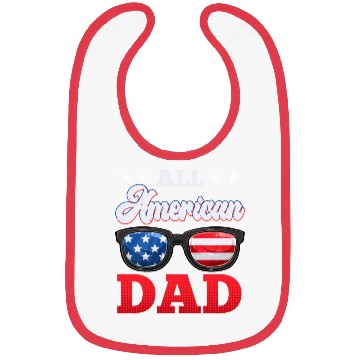 Discover All American Dad Independence Day Party USA Father Bibs
