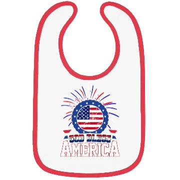 Discover God Bless America Independence Day USA Patriot Bibs