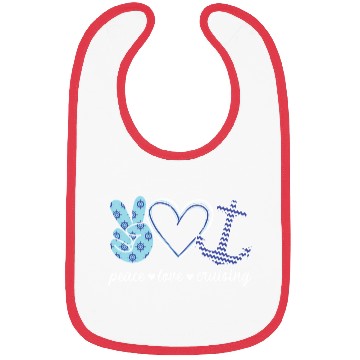 Discover Peace Love And Cruising Ocean Vacation Cruise Ship Bibs