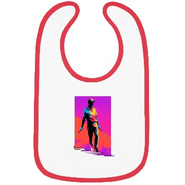 Discover Golfer Golf Player Golfing 80s 90s Retro Bibs
