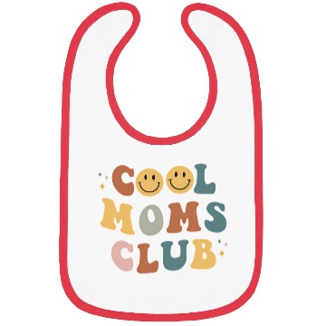 Discover Moms Club On Back Print Bibs