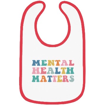 Discover Mental Health Matters Colorful Aesthetic Preppy Bibs