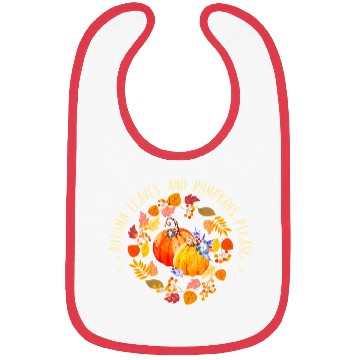 Discover Autumn Leaves and Pumpkins Please Autumn Fall Bibs