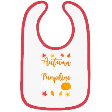 Discover Autumn Leaves And Pumpkins Please Fall Lover Bibs