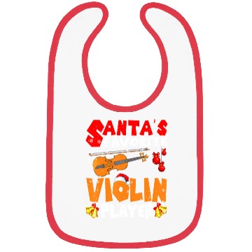 Discover Santa's Favorite Violin Player Xmas Santa Musical Bibs