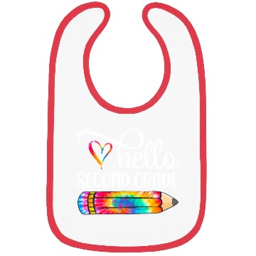 Discover Tie Dye Pencil Hello First Grade Back To School Bibs