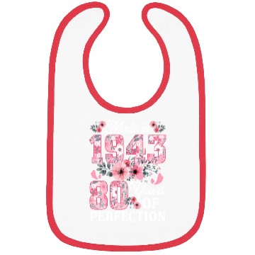 Discover 80 Made In 1943 Floral 80Th Bibs