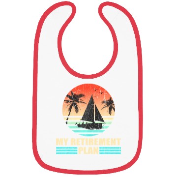 Discover Retro Sailing Distressed Retirement Plan Bibs