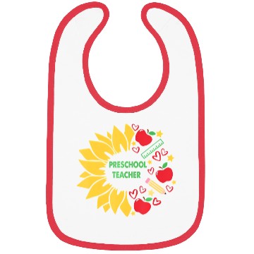 Discover Preschool Teacher Sunflower Back To School Bibs