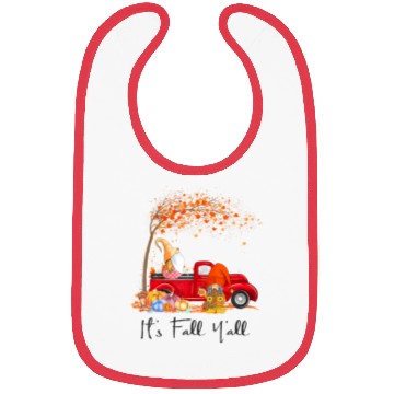 Discover It's Fall Y'all Girls Fall Vibes Autumn Leaves Bibs