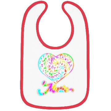 Discover Musician Heart Notes Treble Clef Musical Bibs
