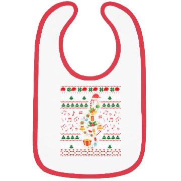 Discover Music Note Christmas Ugly Musical Teacher Sing Bibs