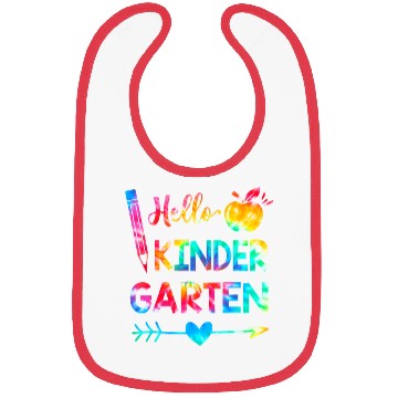 Discover Tie Dye Hello Kindergarten Teachers Students Back Bibs