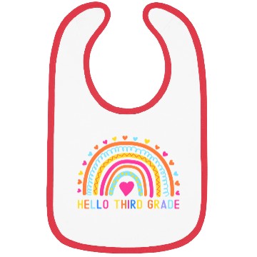Discover Hello Third Grade Rainbow 3rd Grade Teacher Back Bibs