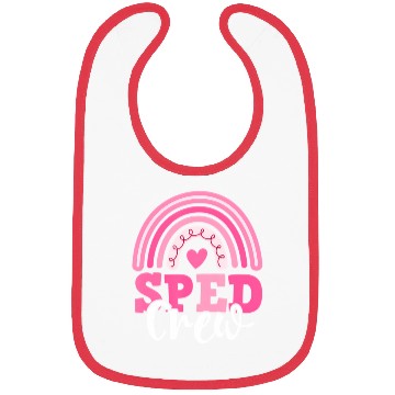 Discover SPED Crew Pink Rainbow Special Education Back to Bibs