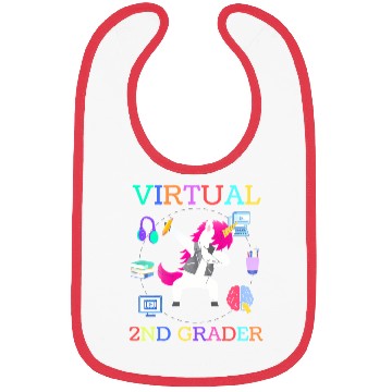 Discover Virtual 2ND Grader Unicorn Back To School Online Bibs